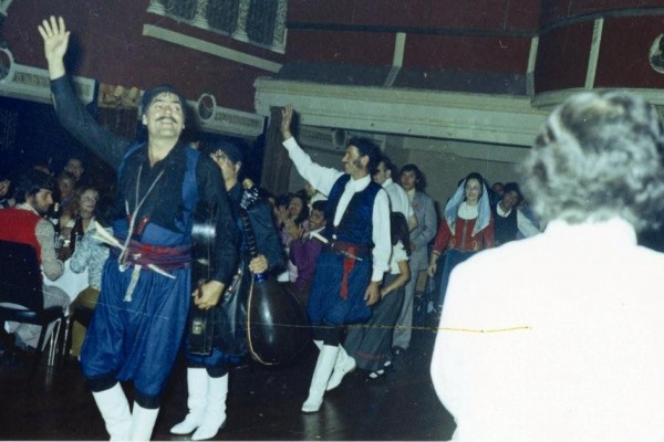 Cretan League of Victoria function with Spyros Sifigiorgakis & Giannis Markogiannakis Melbourne 1974.
